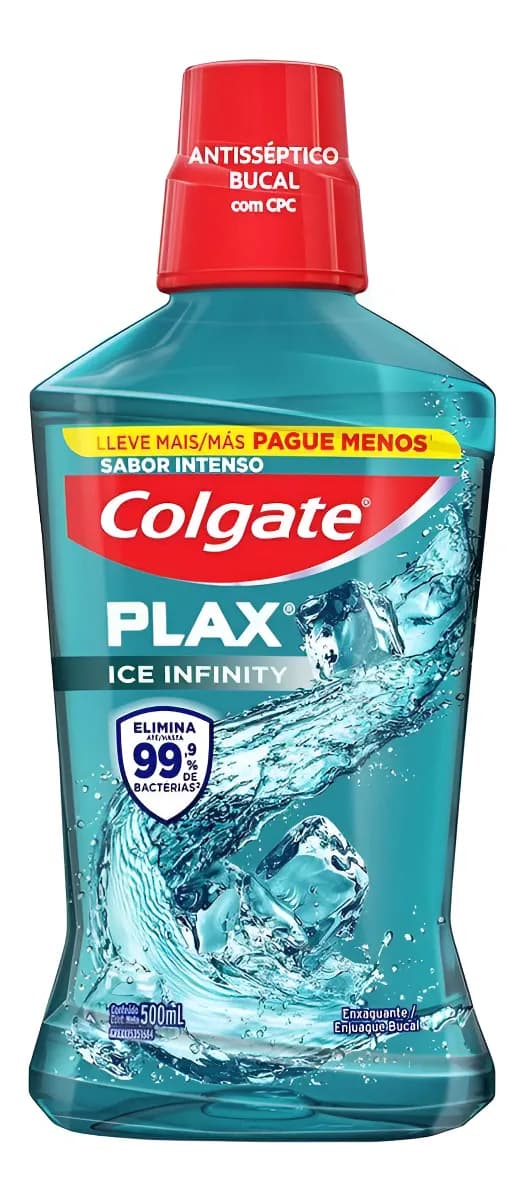 Enxaguante bucal Colgate Plax ice infinity 500 ml