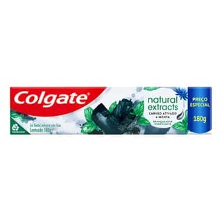 Creme Dental Colgate Natural Extracts Carvão Ativado Menta 180g