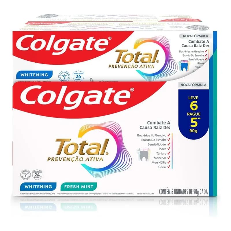 Creme Dental Colgate Total 12 Whitening E Advanced Fresh, Le