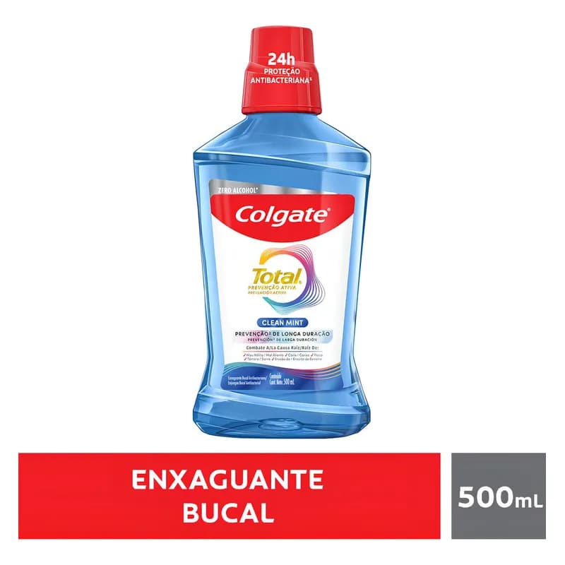 Enxaguante Bucal Colgate Total 12 Horas Clean Mint 500ml