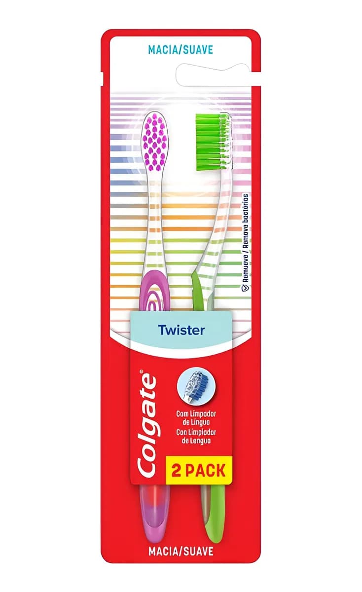 Escova de Dente Colgate Twister 2 unidades