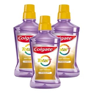 Kit Enxaguante Bucal Total 12 Anti Tartar 500ml C/ 3 Un