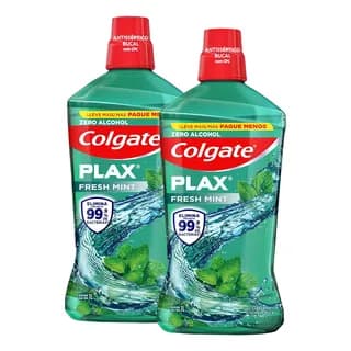 Kit 2 Enxaguante Bucal Colgate Plax Mint 1l Pague 700ml