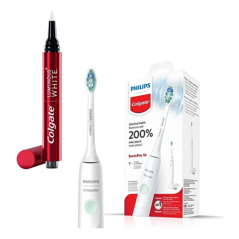 Escova Philips Colgate Sonicpro 10 + Caneta Clareadora 2,5ml
