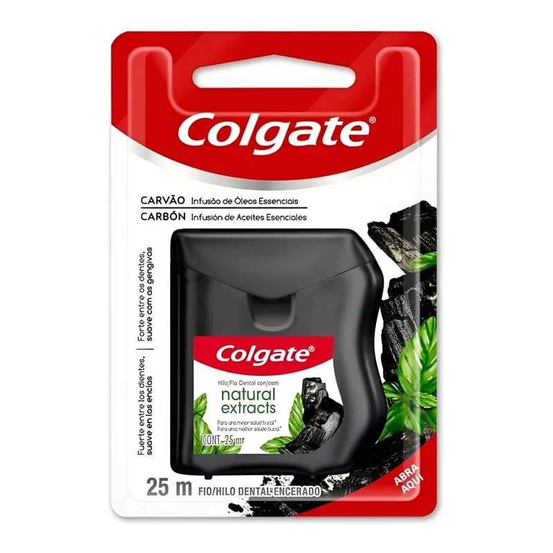 Fio Dental Colgate Natural Extracts Carvão 25m