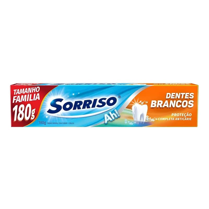 Creme Dental Clareador Sorriso Dentes Brancos 180g